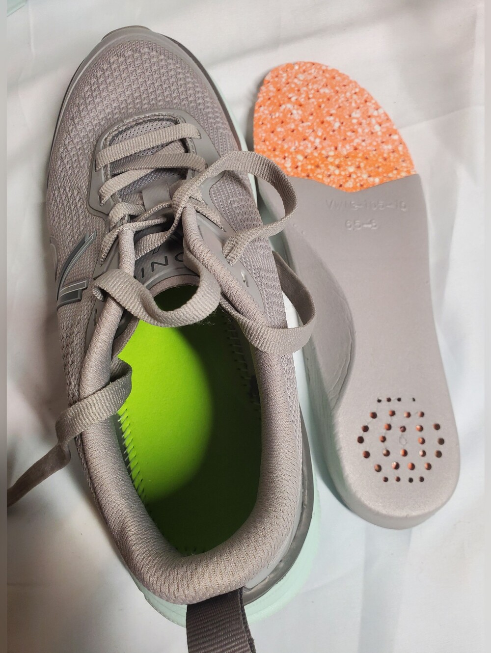 Vionic Women's Walk Max Gray Knit Athletic Sneakers with Mint Sole Size 7 - Picture 14 of 16